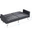 Canapé convertible en lin respirant gris foncé pour une atmosphère paisible décor polyvalent-49494592