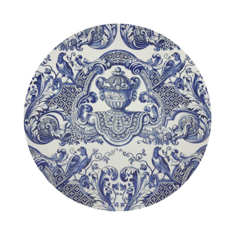 Royal Delft William and Mary Pebble 16" Vinyl Placemat, Blue