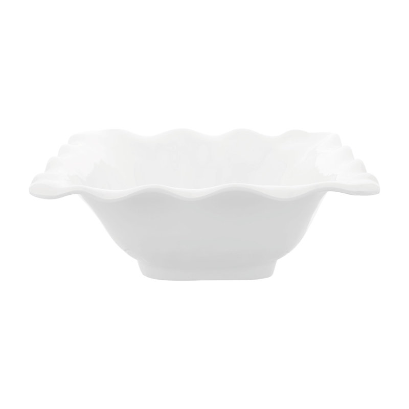 2-Piece White Melamine Serving Bowl, 12.5"