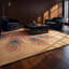 Tapis moderne en laine touffeté à la main doré, brun rougeâtre, turquoise et bleu royal Ailey-41816936