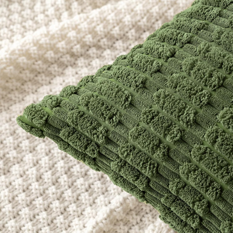 Housse de coussin réversible , Vert mousse