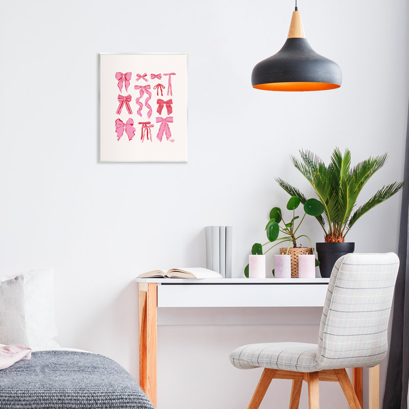 Plaque murale simple rouge et rose, design par Krissy Mast