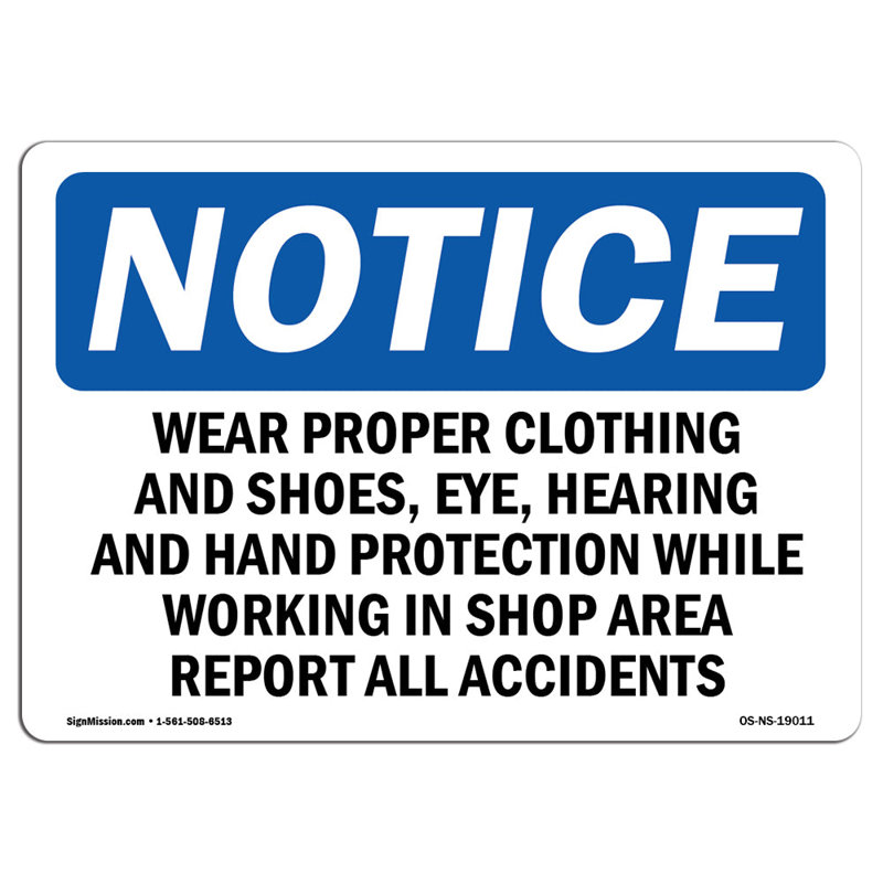Osha: avis portant des vêtements et des chaussures appropriés