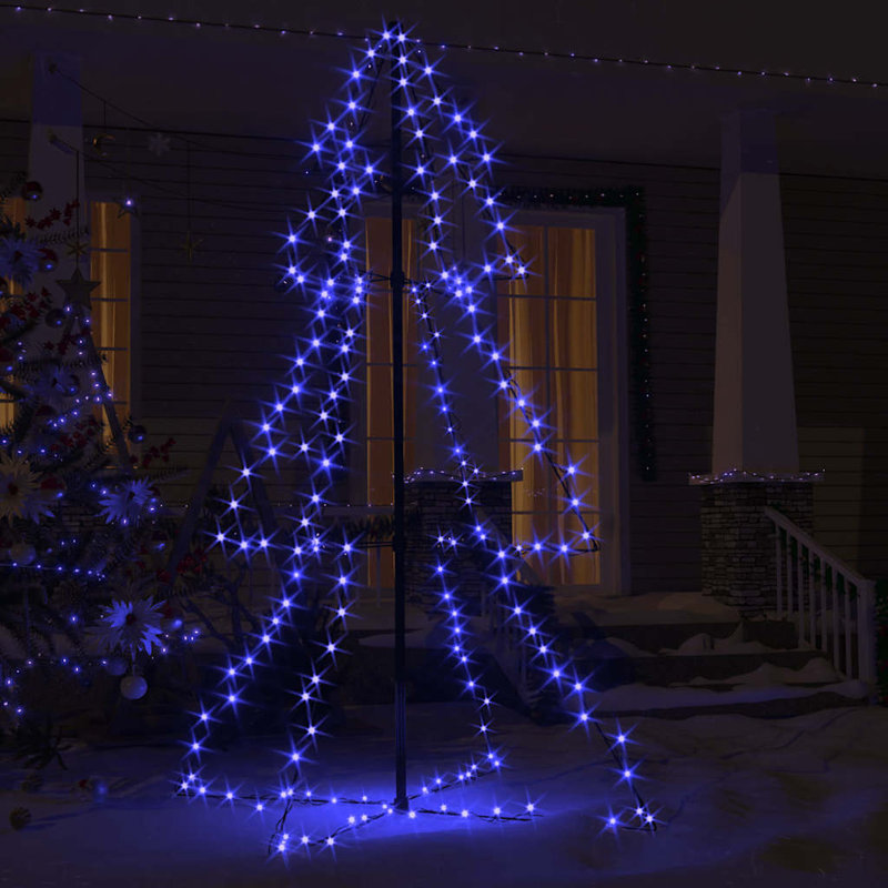 Arbre de Noël artificiel avec lumières DEL, 4 x 3 pi, Bleu