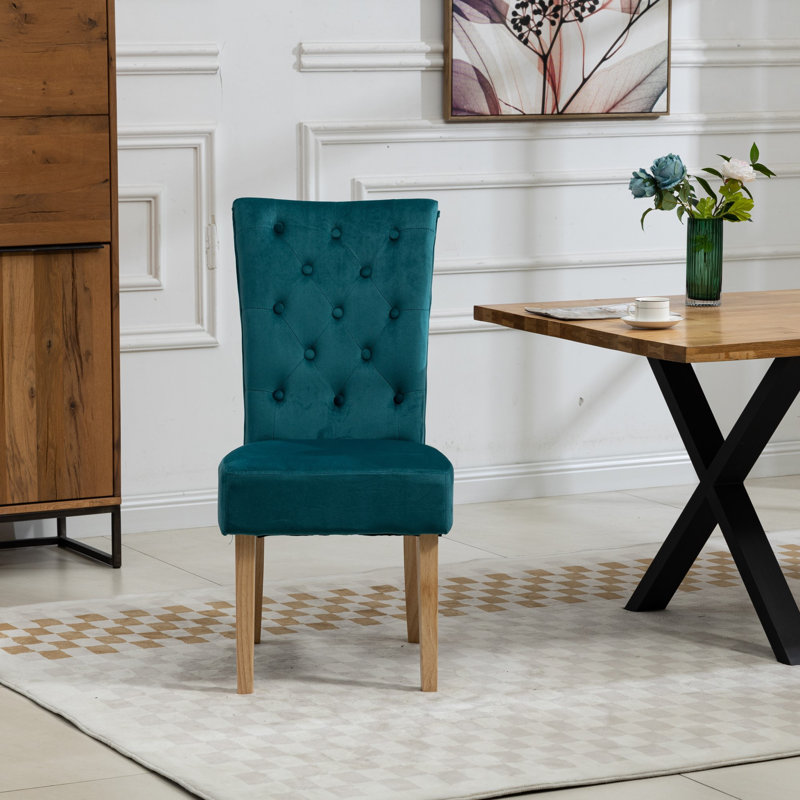 Lassen Upholstered Dining Chair, Teal