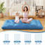 Matelas futon pliable, sans assemblage, offert en tailles Twin/Full/Queen/King, housse lavable et sac de transport bleu.-1536862256