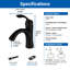 Single Hole Bathroom Faucet with Drain Assembly, Single Handle Bathroom Sink Faucet with Pop-up Drain Stopper-104345584