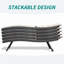 Ensemble de 2 chaises longues de patio, chaises longues d'extérieur, chaise longue en aluminium textilene avec dossier réglable