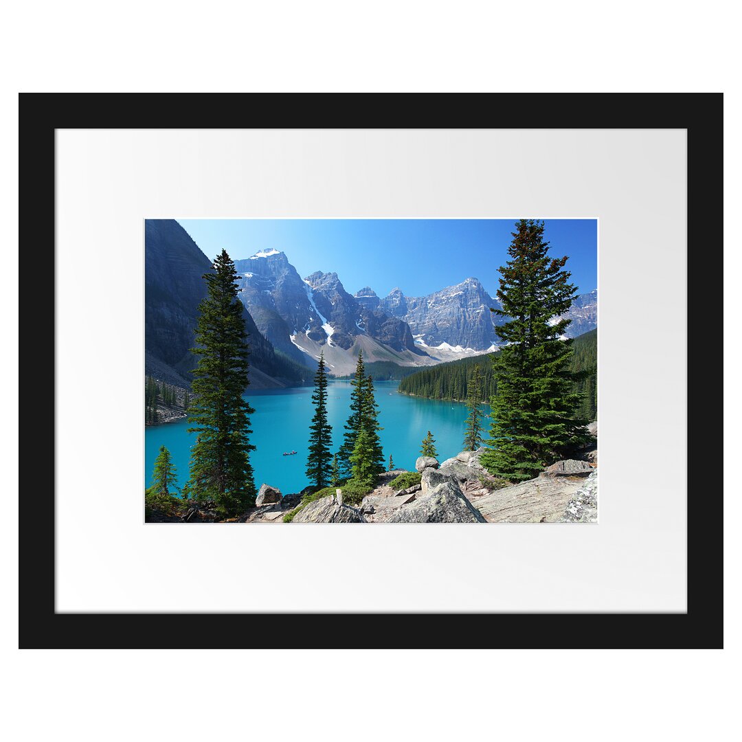 Gerahmtes Poster Moraine Lake kanadische Berge