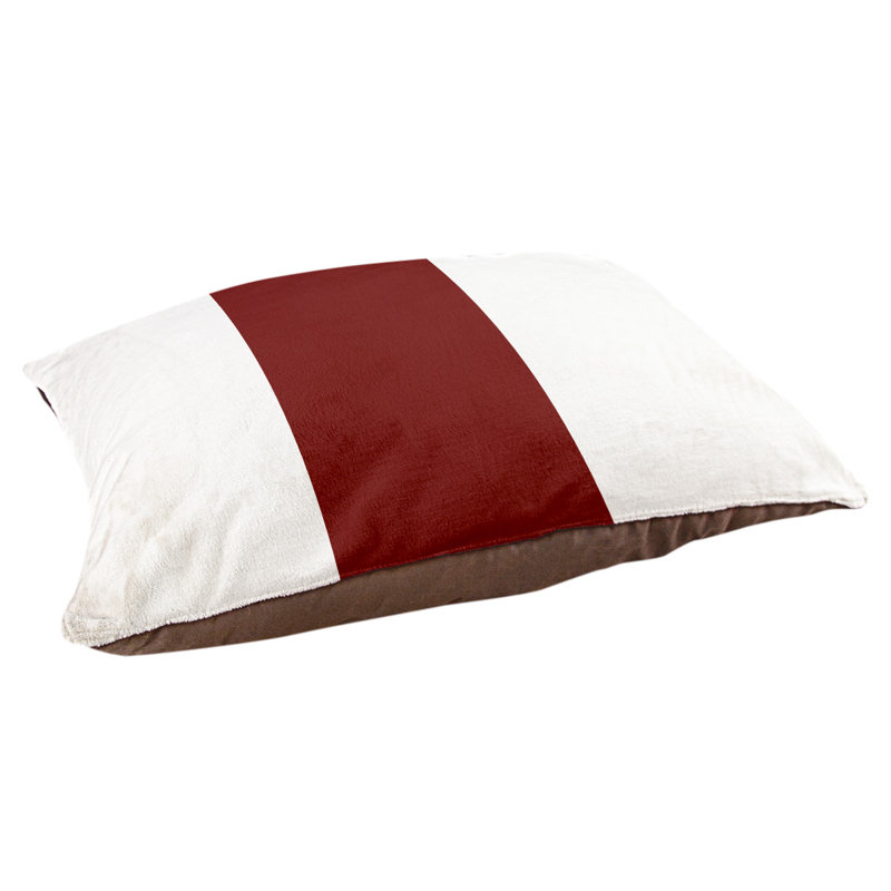 Coussin Milwaukee, Moyen (l 28 po x P 18 po x H 6 po), Blanc / Marron