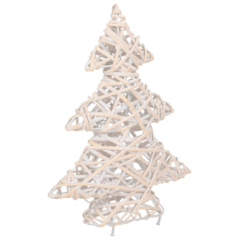 37cm Wood Holiday Shaped Ornament, White