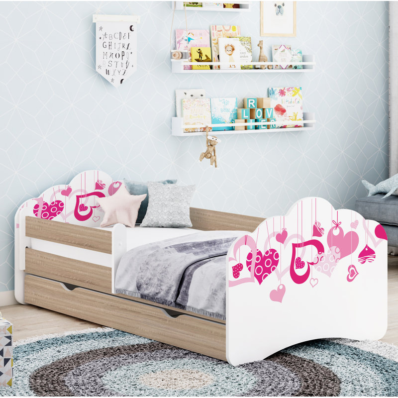 Berau European Toddler Solid Wood Bed Frame, 70 x 140cm, Sonoma Oak