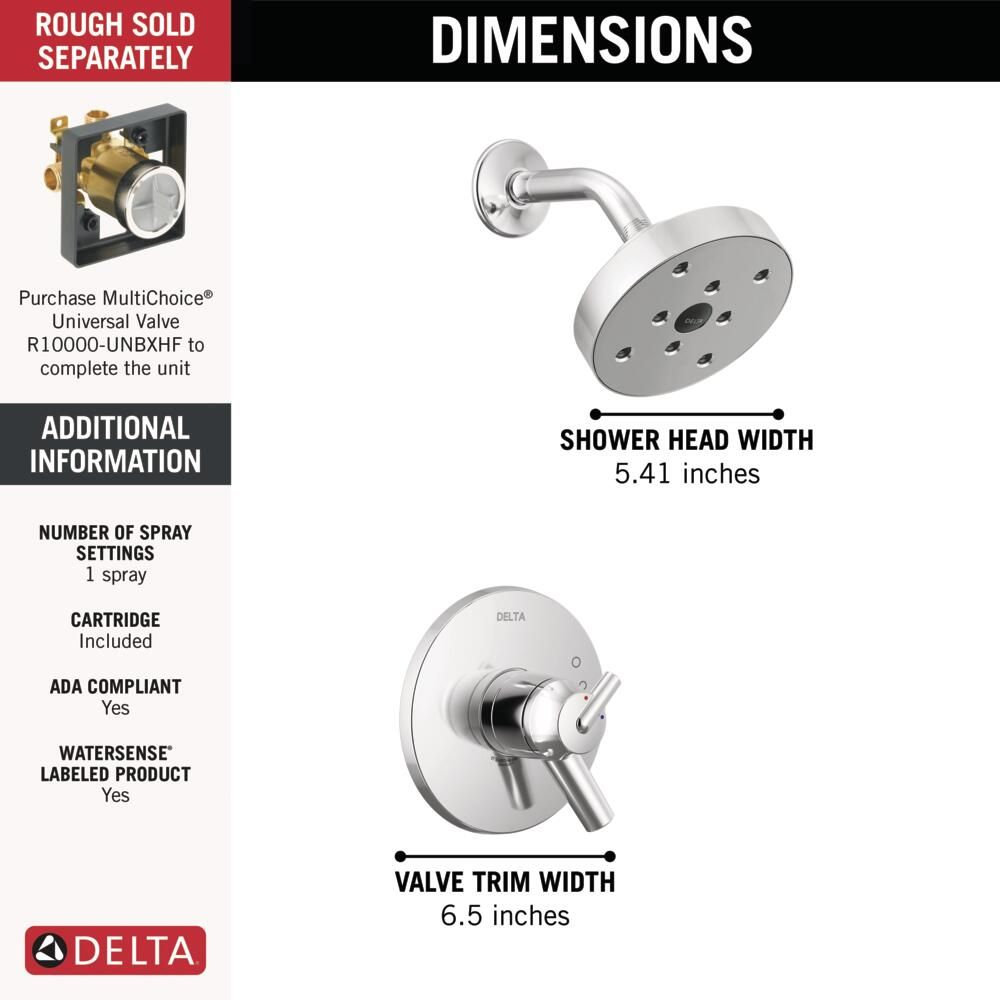 Trinsic 17 Series Dual-Function Shower Set, Chrome