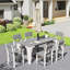 Table rectangulaire d'extérieur pour 6 personnes-447179823-447179822