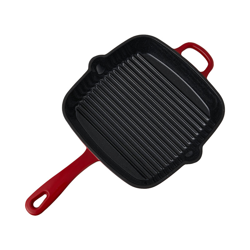 Non-Stick Frying Pan, 45cm W, Black/Red