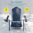 Folding Adirondack Chair with Retractable Ottoman and Cup Holder, Outdoor HDPE Lounge Chair-1978898543