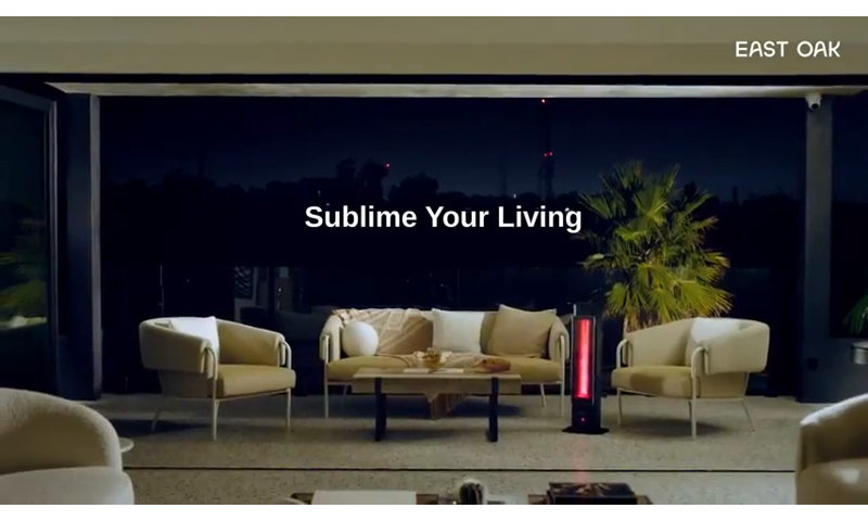 Black Infrared Electric Tower Patio Heater with Remote