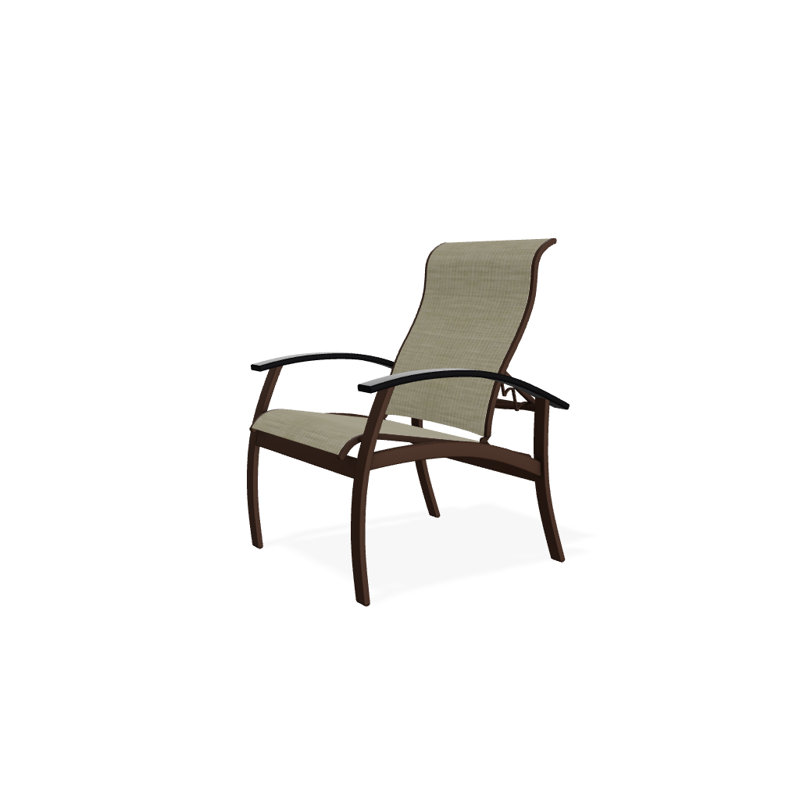 Chaise de patio Askar, Bristol taupe Sunbrella®, Noir, Kona texturé