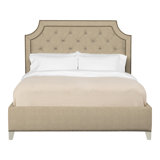 Audrey/Asher Queen Tufted Upholstered Low Profile Panel Bed
