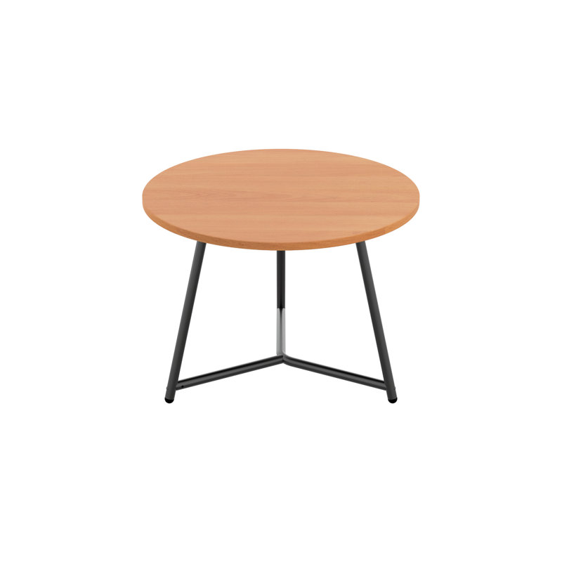 Three Leg Coffee Table, 43.5cm H x 60cm W x 60cm D, Beech