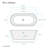 Claire 60" Freestanding Bathtub in Matte Black-85357956
