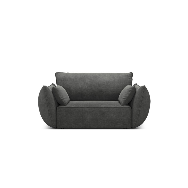 Lindasy Velvet Armchair, Dark Grey 100% Polyester