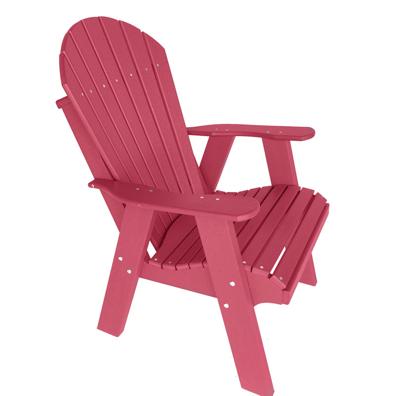 Aigris Fire Pit Chair - Upright Poly Adirondack Chair, Pink