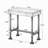 Industrial Narrow End Table with Metal Pipe Frame, Solid Wood Side Table, Living Room