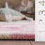 Tapis floral gris / rose en laine / coton touffeté à la main Jardin 403-108596842