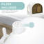 Bac à litière à couvercle blanc pour chats, 17 po x 17 po x 18,5 po. Maintient un espace odorant et hygiénique. Filtre désodorisant, plateau amovible pour garder la maison propre avec filtre