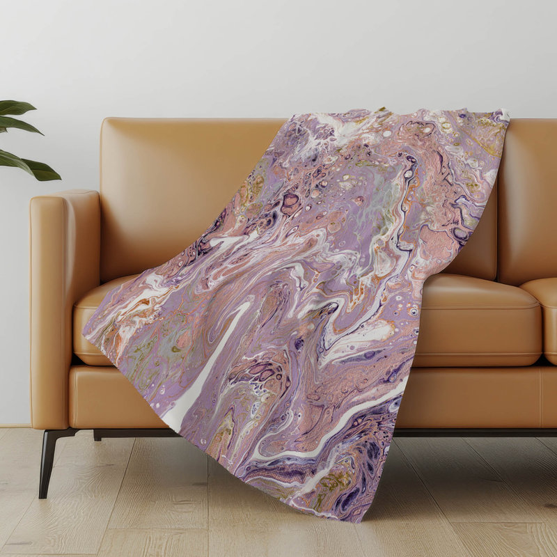 Addison Machine Washable Sherpa Abstract Throw Blanket