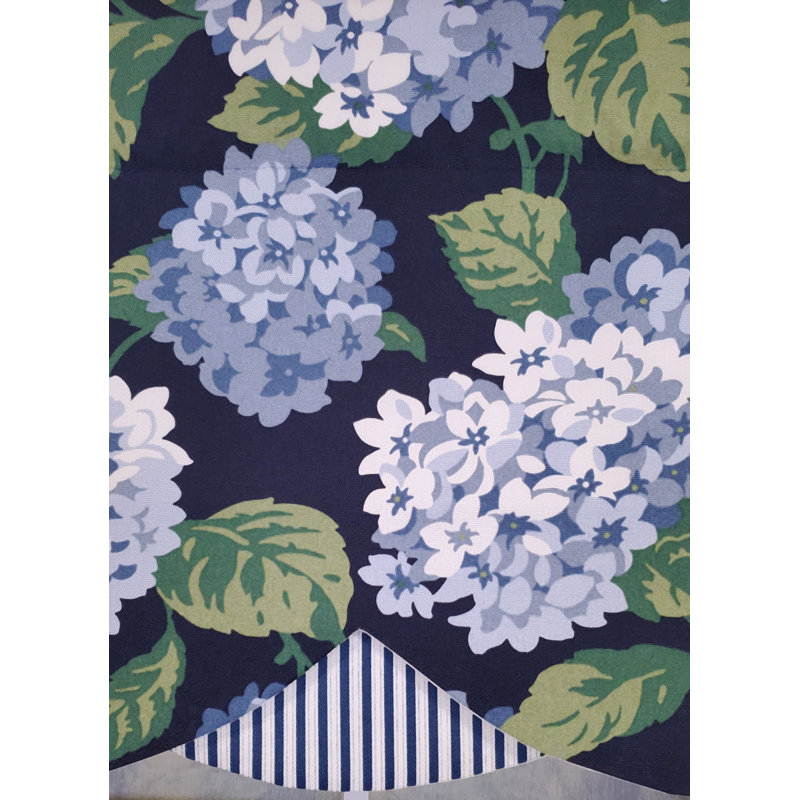 Cantonnière festonnée 50 po Summerwind Petticoat, Bleu marine
