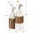 Abad Wooden Bird Brown Decorative Sculpture with White Distressed Buoy Posts Set