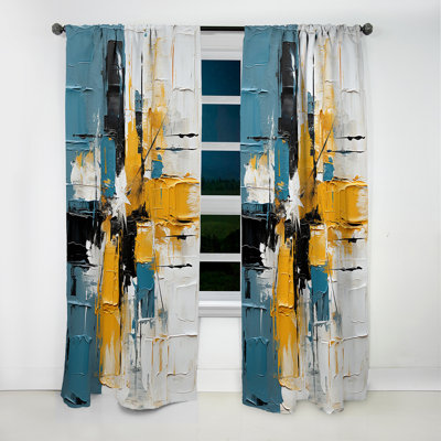 Atonvale - Abstract Curtain - Room Darkening Abstract Curtain - 1 Panels