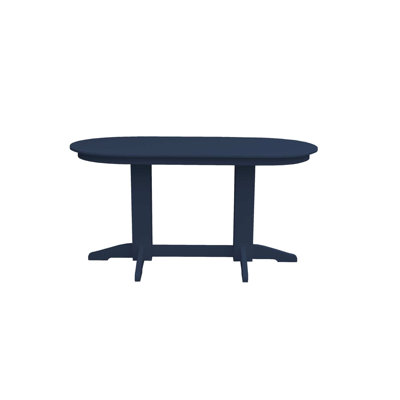 Poly Composite Oval Dining Table, 6-Foot, Patriot Blue