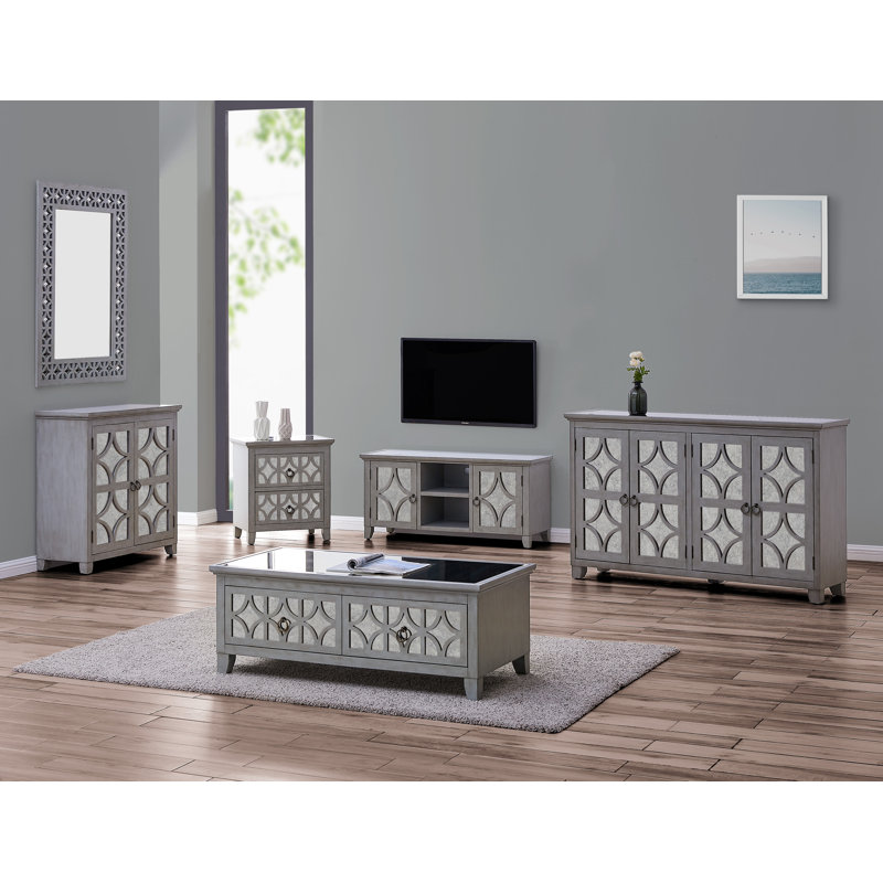 Ava Glass Top End Table
