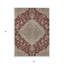 Tapis intérieur lavable oriental rouge beige et brun 5 pi x 8 pi