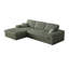 Canapé modulaire modulaire en velours côtelé de 114,5 po avec méridienne réversible et canapé convertible en forme de L avec coussins de cou-1285399923