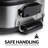 HomeCraft Stainless Steel 3-Station 1.5-Quart Oval Slow Cooker Buffet, With Lid & Spoon Rest, Adjustable Heat Control, Perfect for Parties, Holidays, Families