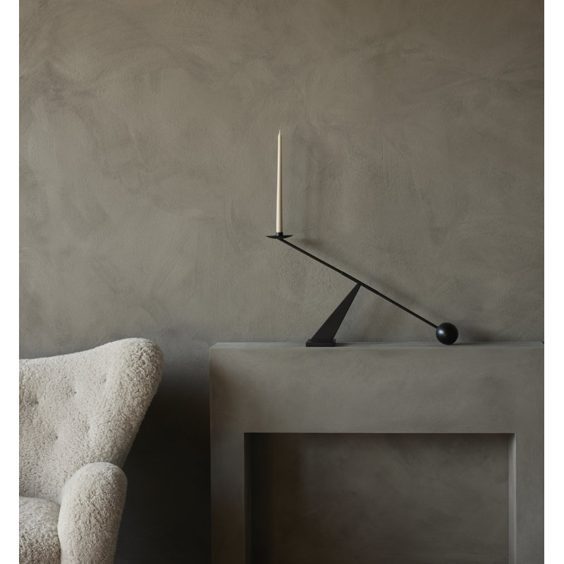 Interconnect Candlestick, Black, 10.04" H x 16.73" W x 3.54" D