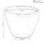 Jardinière ronde en céramique pour l'extérieur - 15 po x 15 po x 12 po - Seaside Dreams-600306970