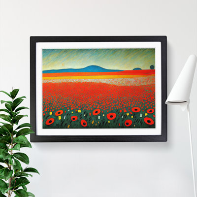 Graceful Poppy Field Flowers - Single Picture Frame Print