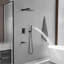 Baignoire à 1 jet et poignée simple 12 po Robinet de douche 2,5 GPM avec haute pression (valve incluse)-108739170