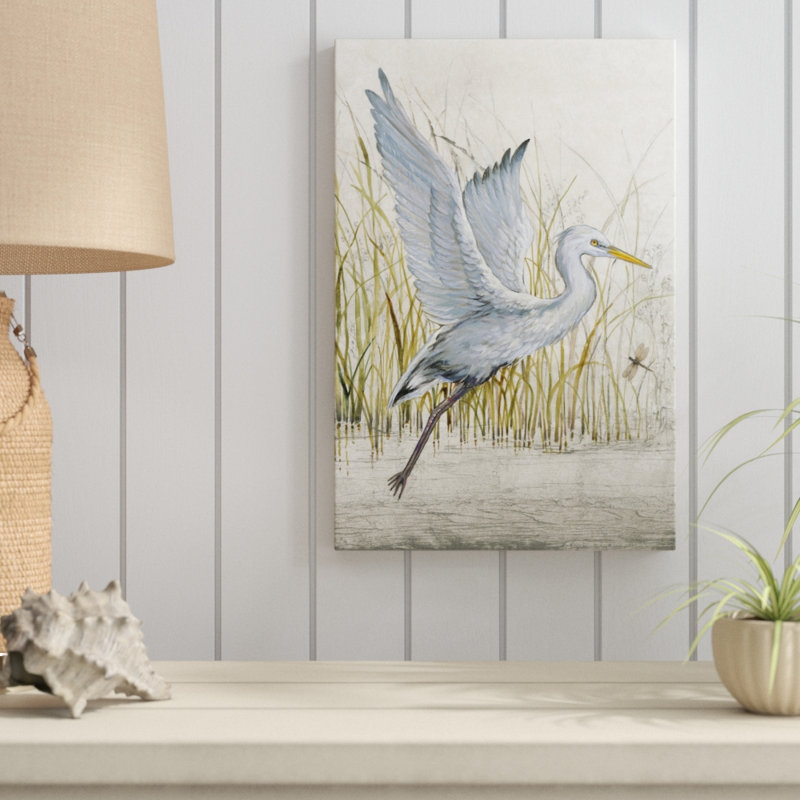 Heron Sanctuary I by Timothy O' Toole - Painting, 46cm H x 30cm W, Wrapped Canvas