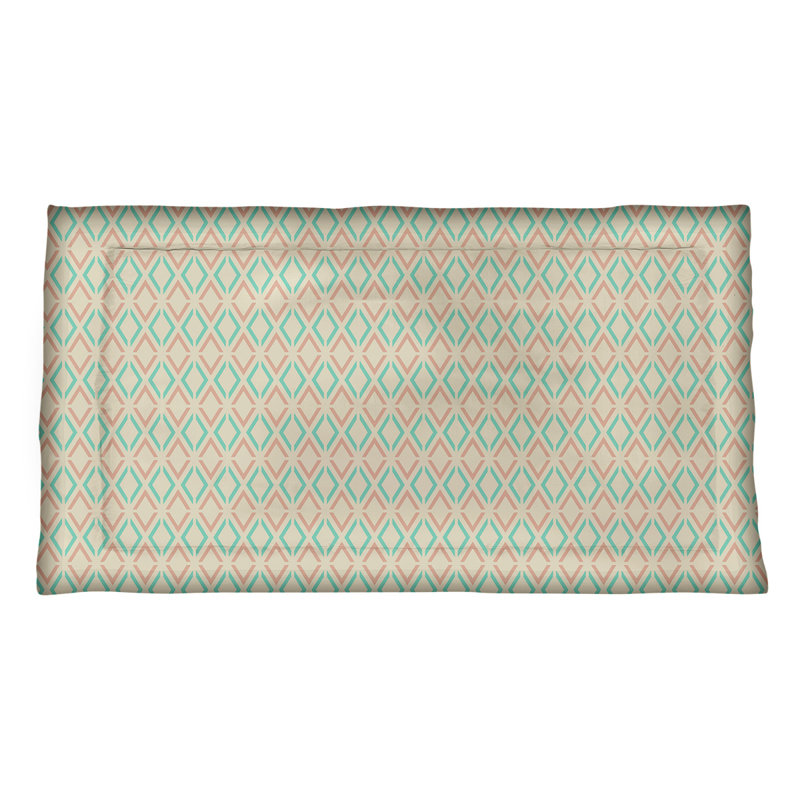 Taie décorative Katelyn Elizabeth, Simple standard, Microfibre, Sarcelle / orange