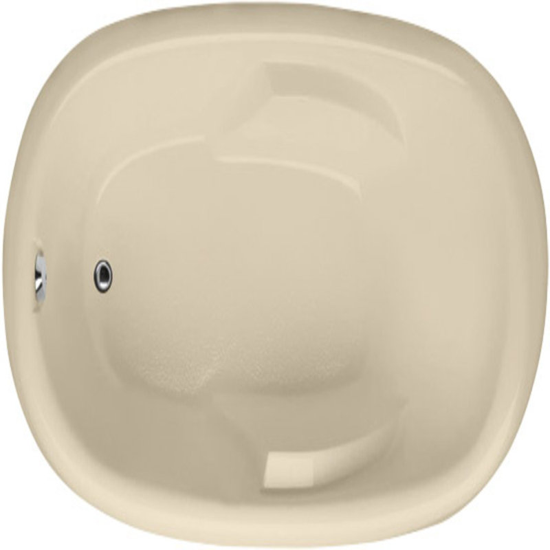 Kimberly 66'' L Soaking Bathtub, Bone, Polished Chrome
