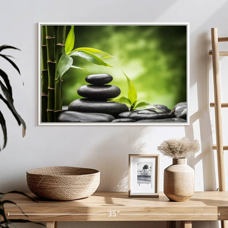 Spa zen, Cadre flottant blanc, 40 po x 27 po