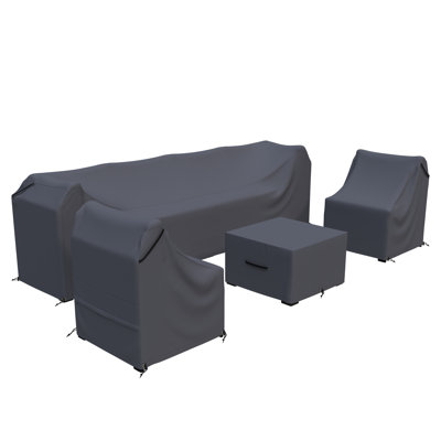 Outdoor 2-Piece Rattan Patio Conversation Sets Group Seating Outdoor Furniture Covers