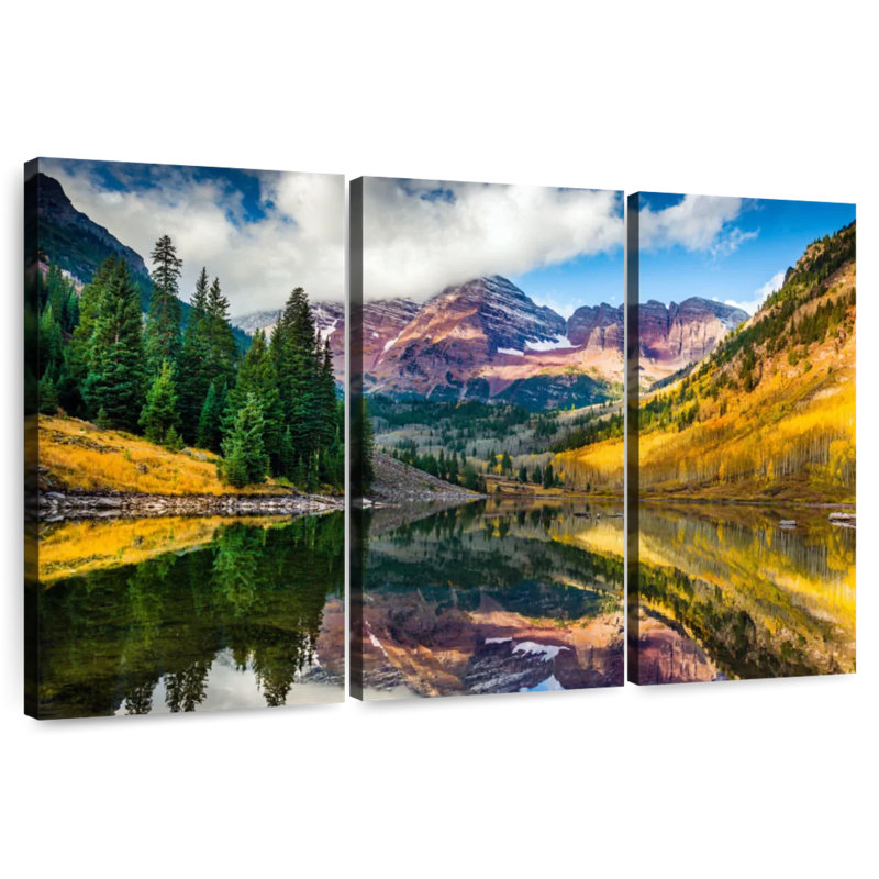 Alvord Scenic Maroon Bells Colorado, H 48 po x l 74 po