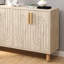Console moderne, finition travertin, 47,2 po x 29,0 po x 11,6 po | 100% panneau de particules enduit de mélamine, épaisseur: 0,7 pouce | Conception géométrique élégante, parfaite pour les vestibules et les salons, durable et élégante-50337191